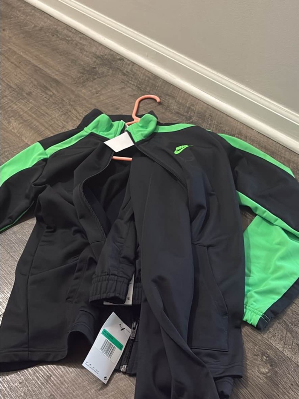 Nike Black and Green Track Jacket